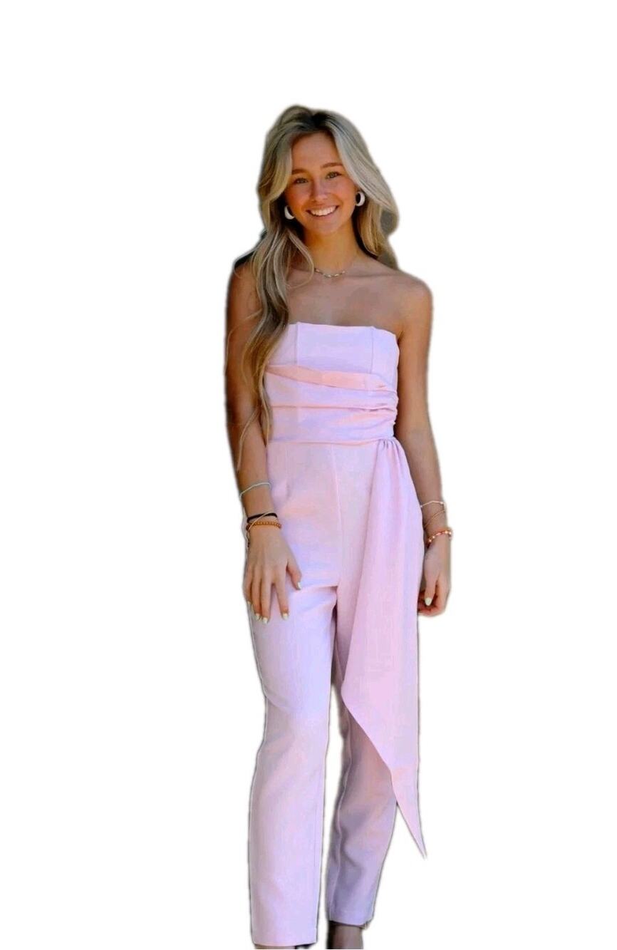 NEW! Steve Madden Harlen Pink Tulle Jumpsuit Spring Summer Size S